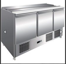 Adexa Fridge Triple 3 Door Saladette Stainless Steel 