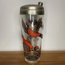 Hazelware Cocktail Shaker “Golden Pheasant” 30oz. Max Capacity Screw On Cap