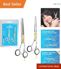 Hair Cutting Thinning Scissor Set Stainless Steel 6.5in Professional Use