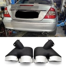Puntas de escape cromadas estilo E63 acero inoxidable Mercedes Benz clase E W211 2002-07