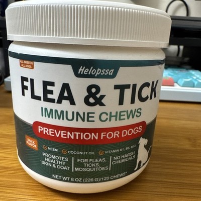 100% Natural Flea and Tick Prevention Chewable Pills for All Dogs Made In USA
