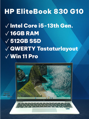 HP EliteBook 830 G10 Intel i5-1335U 16GB RAM 512GB SSD FullHD QWERTY Win11 #GK02