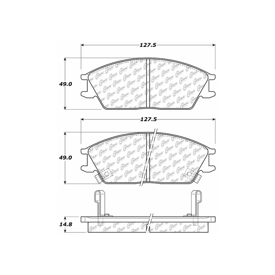 For Hyundai Accent 1995-1999 Front Disc Brake Pad Set Disc Brake Rotor - Image 2 of 4