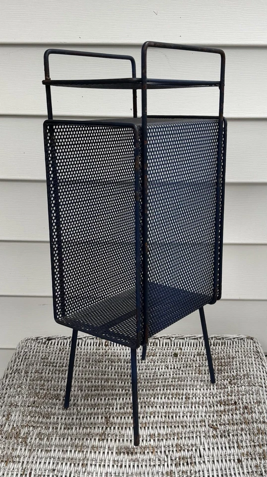 Estante de alambre de colección malla metal planta teléfono soporte mesa cargador álbum atómico Foto 3 de 4