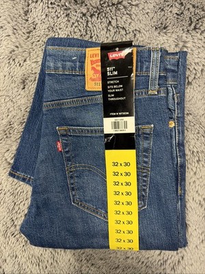 Levis Mens 511 Slim Fit Jeans Stretch Classic Blue Denim 32x30 NWT