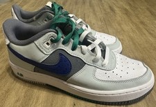Nike Air Force 1 LV8 Remix Youth Size 6Y Silver Blue Gray White Lace Sneakers