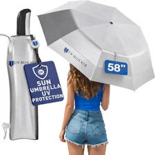 Sun Umbrella UV Protection Compact - Auto Open/Close - Double Vented Canopy - Wi