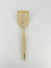 Vintage Ekco USA Cream Plastic 5 Slotted Spatula Turner 10" Mid Century Retro