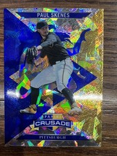 2025 Panini Crusade #93 Paul Skenes Crusade Blue Cracked Ice