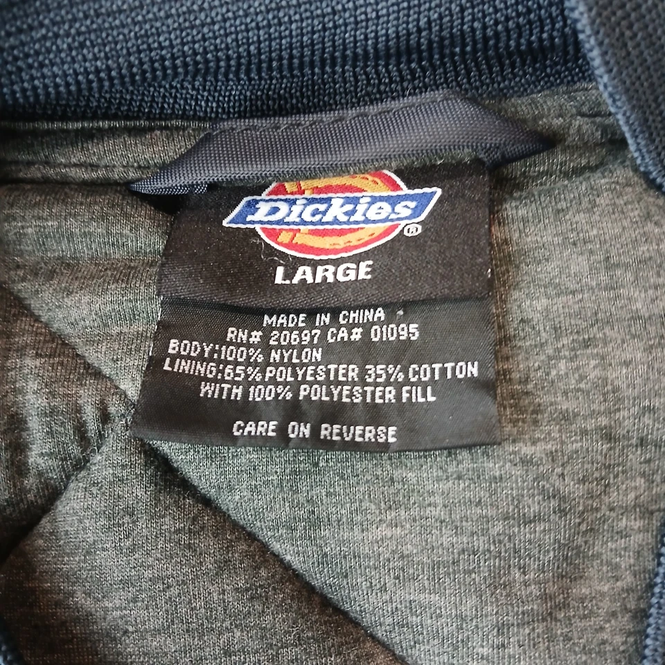 Chaqueta Acolchada Dickies Diamante Para Hombre L Negra Cremallera Completa Rainier Trabajo Abrigo Bombardero Foto 3 de 4