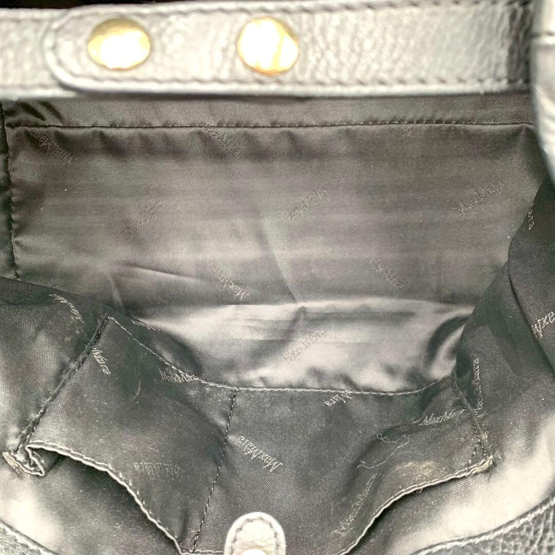 Max Mara Tote bag Leather Black Authentic From Japan — image 12