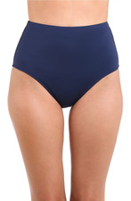 NEW  79 LA BLANCA LUXE ULTRA HIGH WAIST COMPRESSION SWIM BOTTOMS INDIGO SZ 10