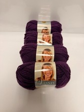 Vanna's Choice Yarn 3.5oz 170yds Eggplant Lot of 4