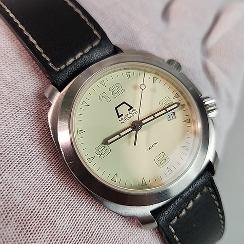Anonimo Millemetri hellgelbes Zifferblatt MOD 2000 Herren Automatik Stahlgehäuse gebraucht