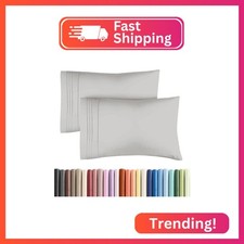 King Pillow Cases Set of 2 - Ultra Soft Hotel Quality Pillowcase Covers - Comfy,