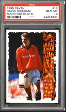 1995 RAVEN MANCHESTER UTD. RED DEVILS #10 DAVID BECKHAM PSA 10