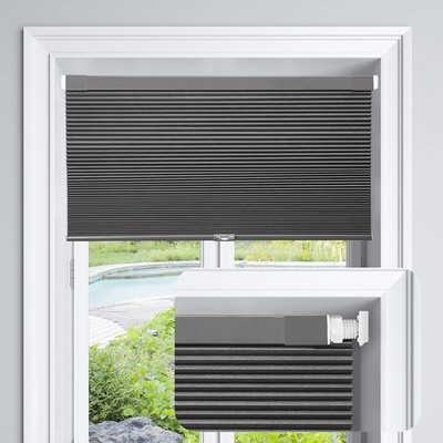 LazBlinds Cordless Cellular Shades, 26 1/2'' x 64'' Blackout Honeycomb Shades