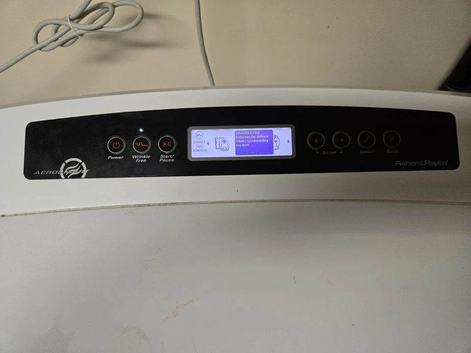Panel de control de secadora Fisher Paykel pantalla LCD número de pieza 395721P USADO Foto 3 de 4