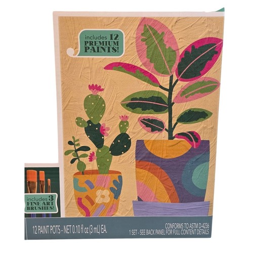Anker Art Paint By Number 12 House Plants Craft Hobby Painting Gifts - Picture 2 of 6
