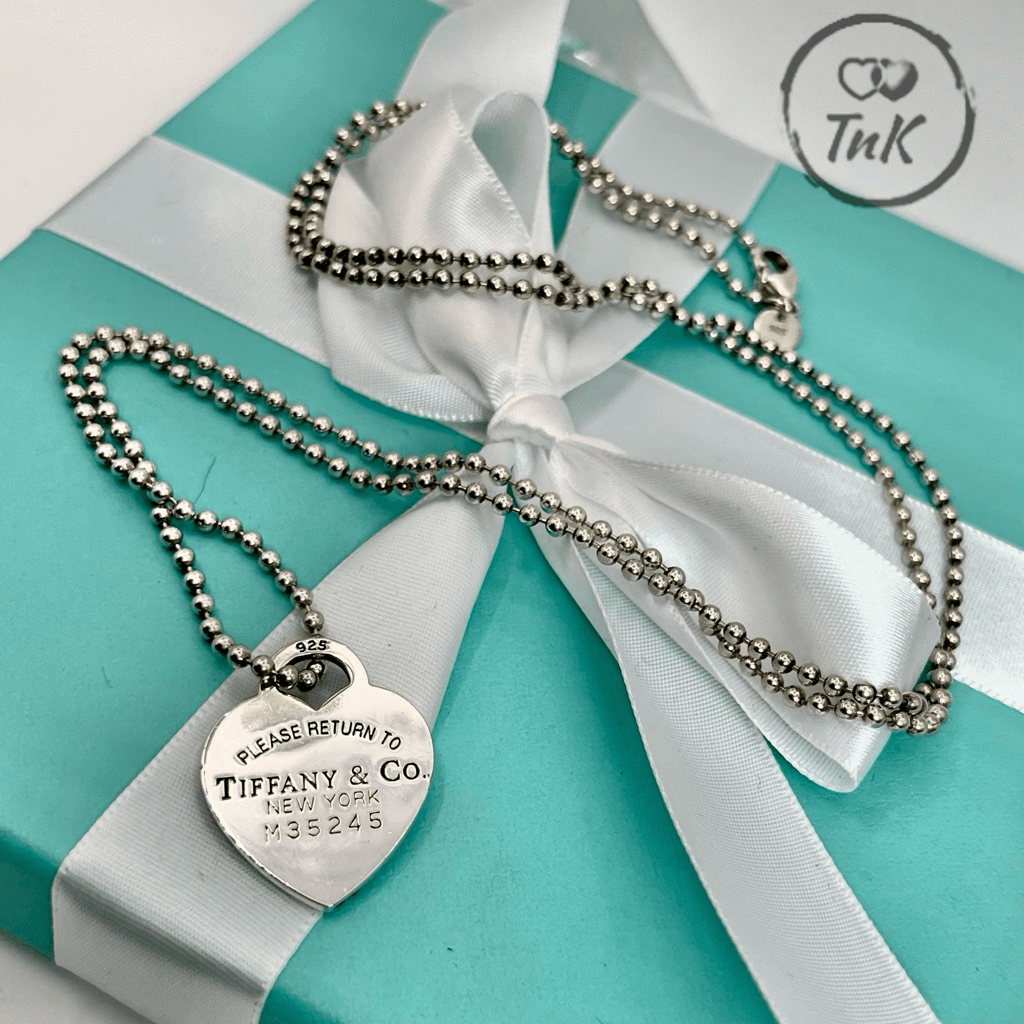 Tiffany & Co. Beaded 34” Chain Return to Tiffany Heart Tag