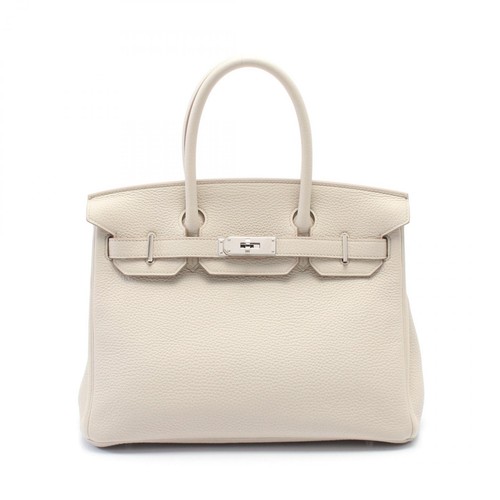 HERMES Birkin 30 Handbag Togo Leather 8L Beton A Stamp PHW