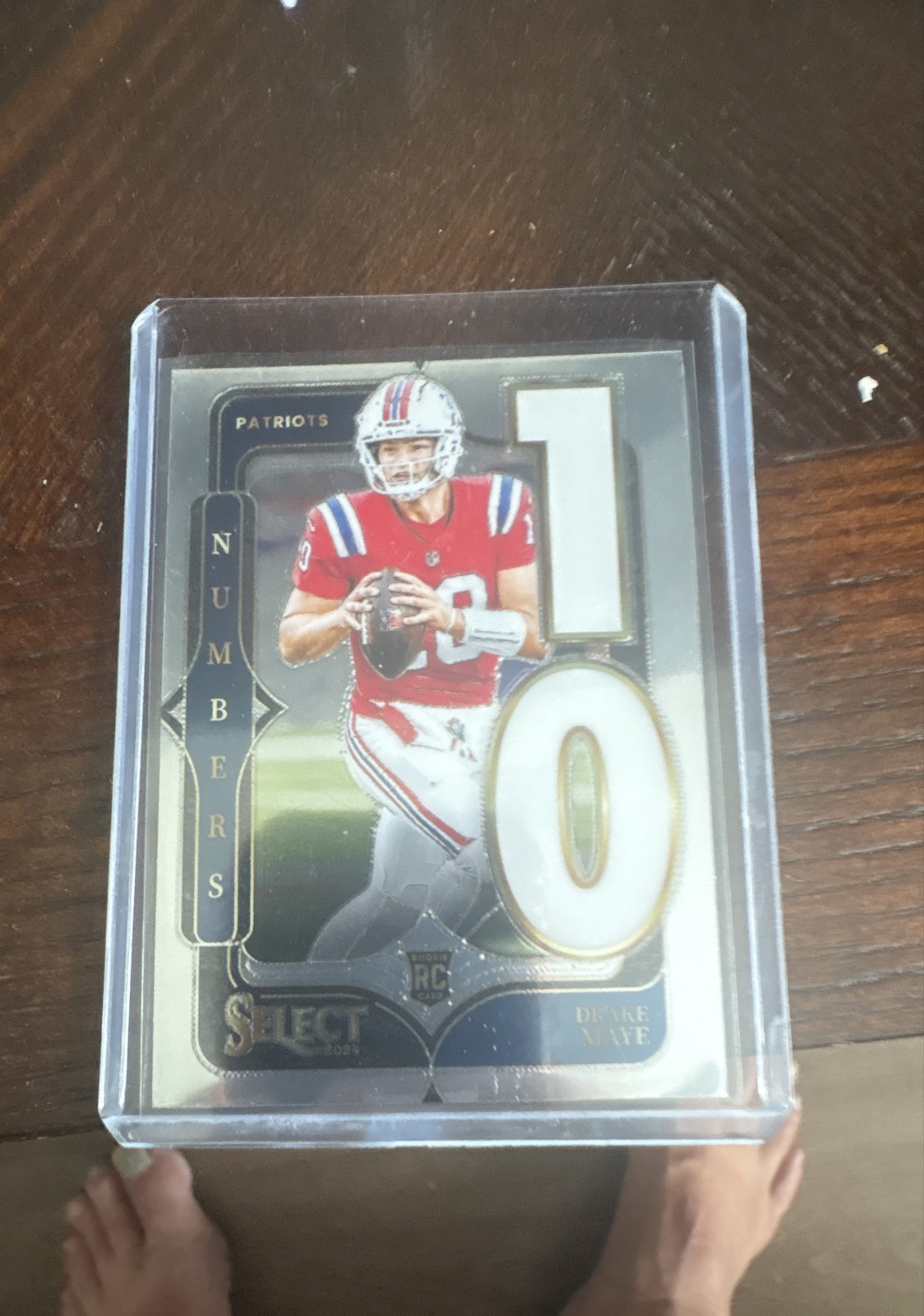 2024 Panini Select - Select Numbers Drake Maye #20 Silver Prizm (RC)