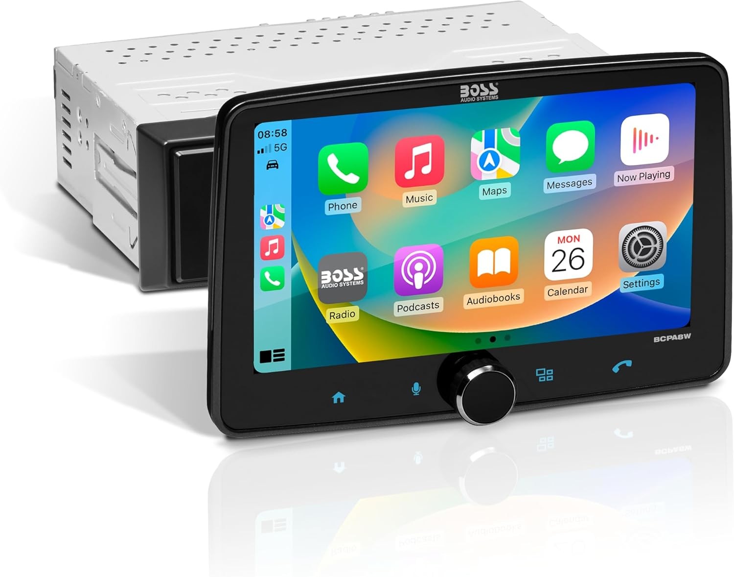 BOSS Audio Systems BCPA8W Touchscreen Car Stereo with Siri, 