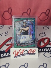 2025 Panini Prizm Cade Stover Auto Green Shimmer #3/5 Texans SSP