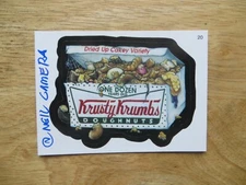 2005 WACKY PACKAGES ANS2 2ND KRUSTY KRUMBS DOUGHNUTS CARD SIGNED NEIL CAMERA
