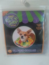NEW Clown Collar Costume Sz S/M Yellow With Multicolor Polka Dots READ