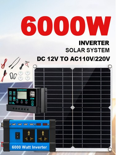 6000W 110V 100A Solar Panel Kit Complete Solar Power Generator Home Grid Syste - Picture 16 of 16