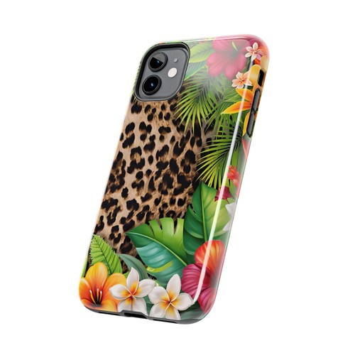 Funda de teléfono con estampado de leopardo, fundas de teléfono resistentes florales tropicales, idea de regalo única, - Imagen 73 de 93