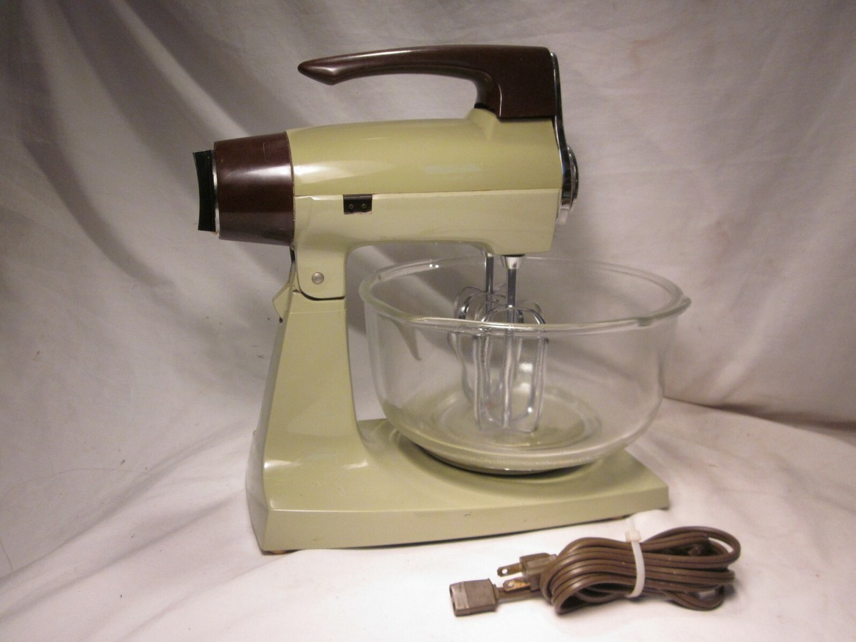 Vintage Sunbeam Mixmaster 12 speed blender w/ Fire-King bowl | eBay