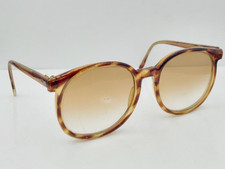 Vintage JOY 4801 Tortoise Round Horn-Rimmed Sunglasses Japan FRAMES ONLY