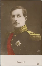 Albert I King of Belgium - RPPC Postcard