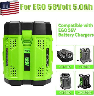56V Li-Ion 5.0Ah Replacement Battery Compatible with EGO Power+ BA1400T BA2800T
