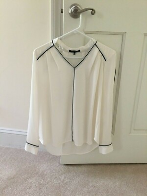 YOURS Plus Size White Contrast Seam Long Sleeve Blouse | Yours Clothing YOURS Plus Size White Contrast Seam Long Sleeve Blouse | Yours Clothing