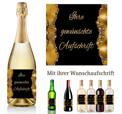 1 Aufkleber Flaschenetikett mit individueller Aufschrift / Erstellung / Text D16