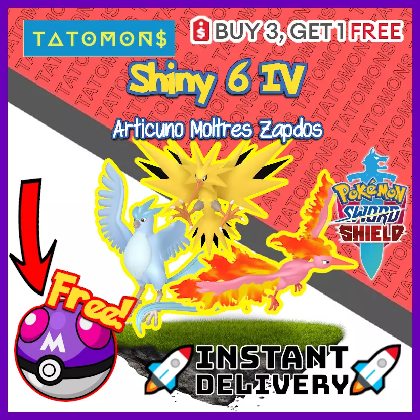 ✨ SHINY GALARIAN ARTICUNO MOLTRES ZAPDOS ✨ 6IV ✨ Shiny Pokemon Sword Shield