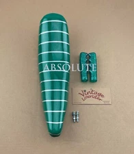 20" VINTAGE LOWIRDER SPARKLE GREEN STRIPE BANANA SEAT W/ GRIPS FOR 20" BICYCLE.