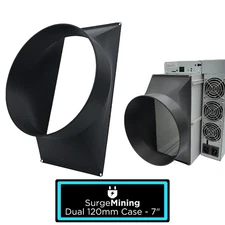Dual 120mm Case to 7 Inch - Fan Shroud Adapter Silencer Antminer KS3 L7 S19 X5