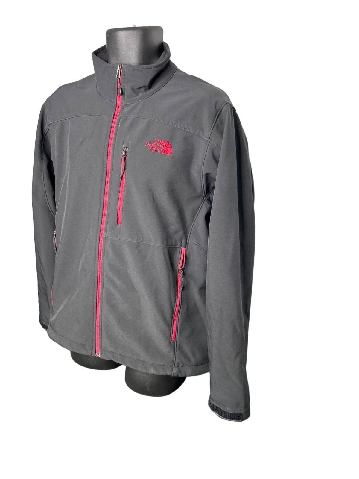 The North Face Apex Bionic Softshell Jacket Mens M Black Red UK M EU 50 Full Zip
