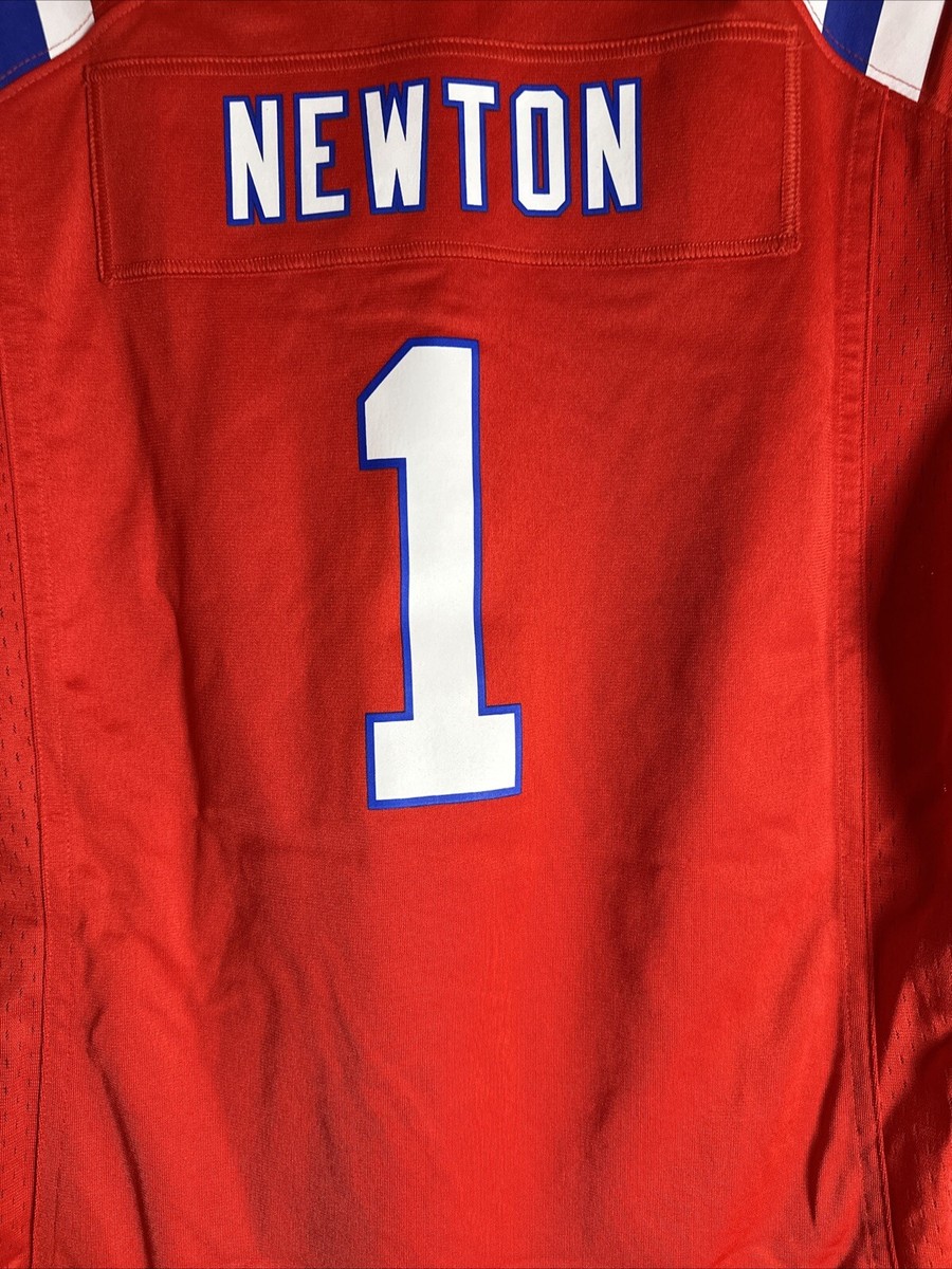 New England Patriots Cam Newton 1 Nike Red Alt Game Jersey On
