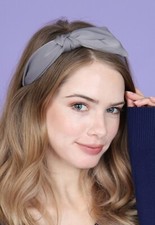 GRAY KNOTTED CLOTHED HEADBAND New Nwt