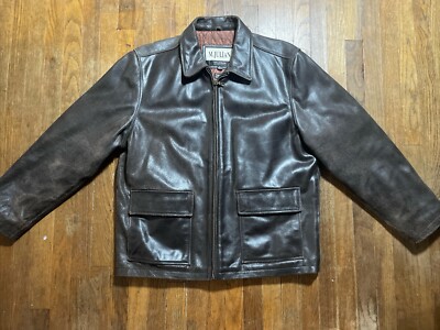 Wilson's M. Julian Large Distressed Brown Leather Jacket - HEAVY