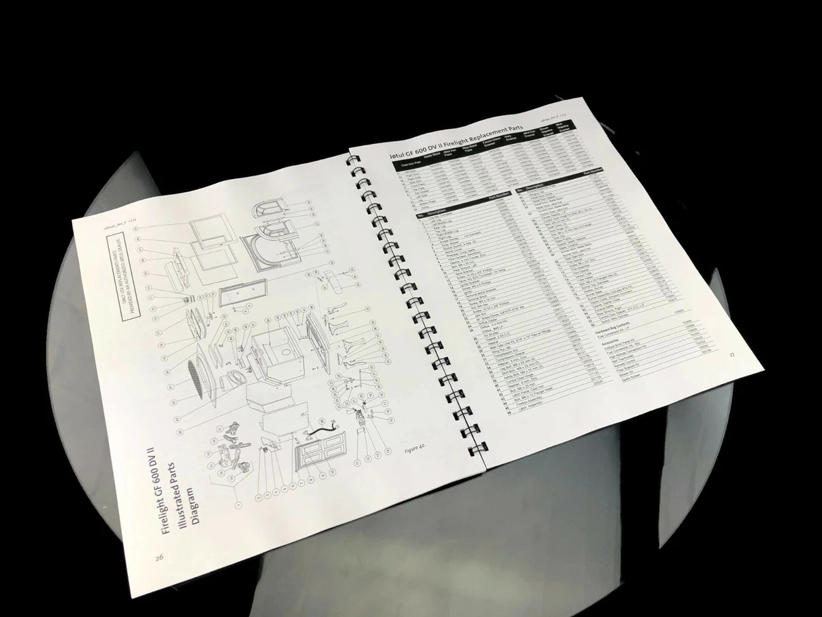 Jotul GF 600 DV II Firelight Direct V Gas Stove Owners Manual Maintenance  Guide | eBay