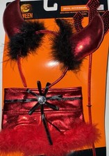 Devil Costume Kit Devil Headband Devil Cuffs Devil Choker Devil Wand