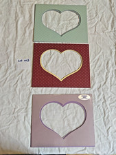 Lot of 3 - 8x10 Heart Shaped Picture Mats - 3 Double Matted - NEW - 003