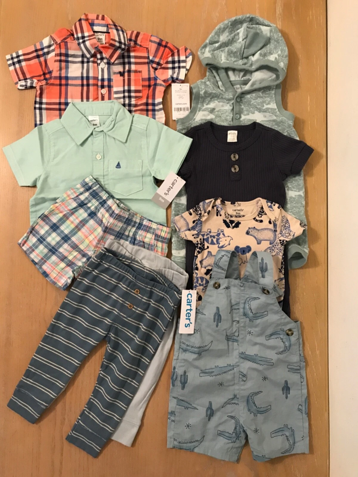 Carter's & PL Baby Infant Boys Summer Clothing Lot of 9 (5 New) Size 9 Months
Opens in a new window