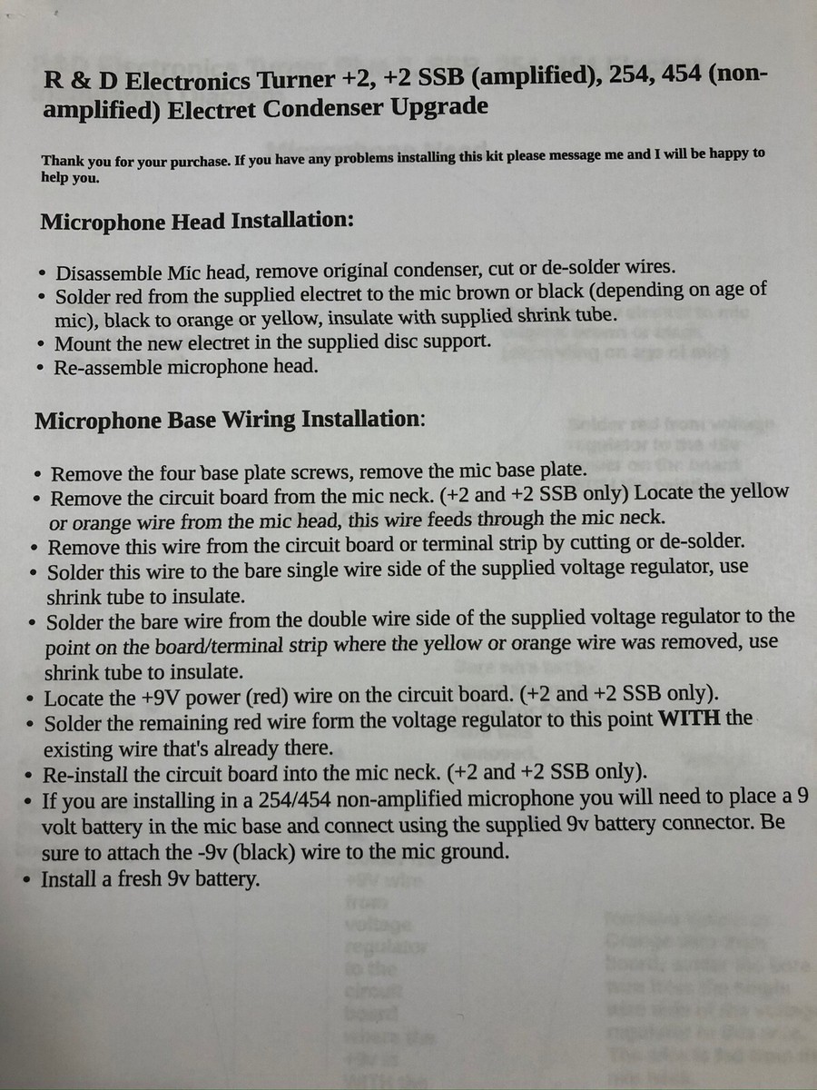 Kit Upgrade Microfono Kit Aggiornamento Microfono Turner Hi Fidelity - Include Nuovo Condensatore Electret 3 Microfoni Da Tavolo Condensatore Electret Turner - Foto 5
